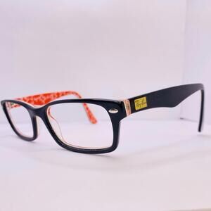 Ray-Ban Eyeglasses Frames RB 5206 2479 52 [] 18 140 Black Red Logo Txt
